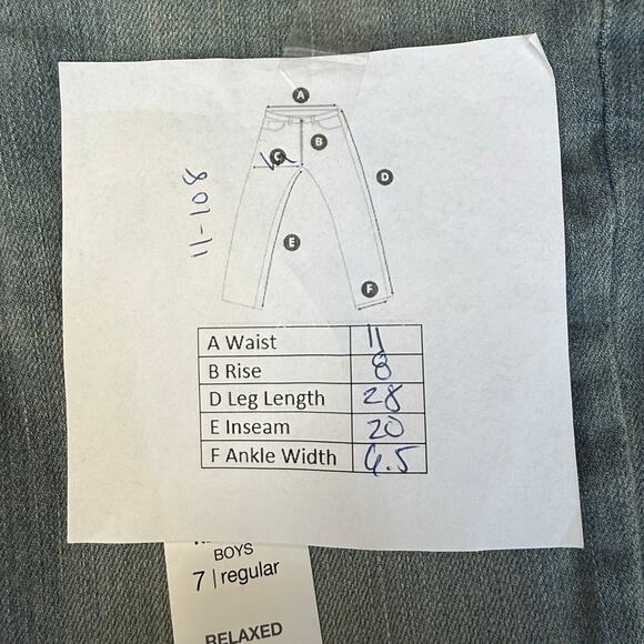 SONOMA NEW GOOD FOR LIVE RELAXED 7 REGULAR BOYS STRETCH BLUE JEANS 7 - Picture 7 of 7